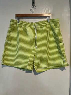 Tailorbyrd Swim Trunks Shorts striped green white Men Sz XL